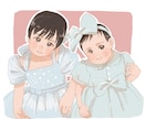 柔らかい雰囲気でお子様の似顔絵アイコン描きます アイコンや記念にぴったり◎優しいタッチで可愛く描きます イメージ4