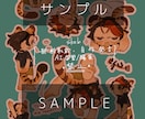 ステッカーに丁度いい絵を描きます 小さくてもちもちデフォルメ顔も体も可愛く変身 イメージ1