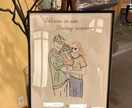 オリジナル似顔絵の結婚証明書をお作りします 結婚式を彩る”世界に一つだけ”のオリジナルペーパーアイテム イメージ4