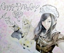 メイドさんコンカフェキャストさん似顔絵お描きします 推しへの誕生日プレゼントなどに似顔絵はいかがですか? イメージ2
