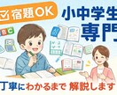 小中学生専門 宿題を丁寧に解説します 怒らず優しく、理解できるまで解説します！！ イメージ1