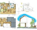 建築士が描く！新築住宅の手描きパース等を提供します 新築祝いに最適！世界に一つだけの“建築士の描く暖かさ”を。 イメージ1