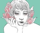 リアルな似顔絵と植物でお洒落なアイコンを描きます SNSのアイコン、ブログ、名刺などにどうぞ イメージ1