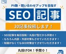 SEO記事30本投稿します SEOライティング歴15年以上！検索上位表示を獲得！ イメージ1