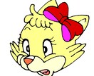 擬人化された猫のイラストアイコンは和ませます 全可8点ある女の子の可愛い猫のアイコンは色々な場面に使えます イメージ8