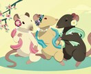 デフォルメで動物イラスト描きます ペット似顔絵、キャラクターデザイン、ポップなどおまかせを！！ イメージ5