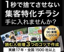 たった１秒で捨てさせない、集客特化チラシを作ります 読ませる企画から対応。３つのポイントで目を引くチラシを作成！ イメージ1