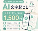 90分1500円　音声・動画をAIで文字起こします タイムスタンプ付き｜要約・分析用にもおすすめ イメージ1