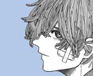 期間限定価格！一色の線画イラスト、似顔絵描きます 繊細な線画のアイコン、ヘッダーを。 イメージ3