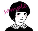 人柄が伝わる！モノクロ線画×背景色イラスト描きます SNS,名刺などに。背景色はお好みで。 イメージ10