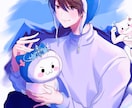 サムネや動画など多岐に渡って使える一枚絵描きます アニメ塗りや厚塗り、男性、女性、デフォルメ何でもいけます！ イメージ10