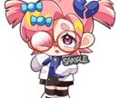 可愛い系のミニキャラを描きます SNSアイコンにも利用できる2頭身のミニキャラを作成します イメージ3