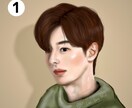 アイコンにオススメな似顔絵を描きます ①〜⑧までの絵柄から自由に選べる！ イメージ2