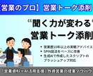営業のプロが営業トークを成果が出る形に改善します SPIN話法で商談の質を高めます イメージ1