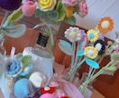 編み物でお花の制作します オンライン編み物教室〜お花モチーフを一緒に編みましょう〜 イメージ1