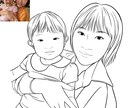 一色の線画似顔絵描ます お写真を元に似顔絵イラストをお描きします！ イメージ8