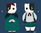商用OK！お洋服を着た魅力的なネコちゃん描きます SNS・ブログ・グッズ作成など！惹きつける可愛さ自信あります イメージ3
