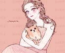 おしゃれでキレイ目な手描きイラスト制作します プロのイラストレーターがご希望に沿ってお描きします イメージ4