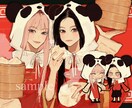 2つの絵柄から選べる！ご希望のイラストを描きます 観賞用、サムネイル、夢絵、フラワースタンド、広告等！ イメージ4