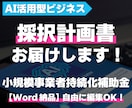 AIビジネス│持続化補助金│採択計画書お届けします 【Word納品】自由に編集OK！小規模事業者持続化補助金向け イメージ1