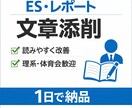 ES・レポートを伝わる文章に添削します 就活で差がつく「読みやすい文章」に直します イメージ1