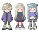 かっこ可愛い印象に残るキャラ描きます 立ち絵、Vtuberさん、サムネ、ヘッダー、動画・配信等も◎ イメージ2