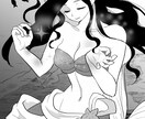 美しい女性のモノクロイラスト承ります モノクロ、グレースケールのアイコンやイラストはいかかですか？ イメージ1