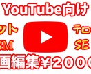 YouTube動画の編集・サムネイル作成します １名様限定！早い物勝ち！格安でサムネイル作成まで イメージ1