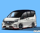 あなたの愛車をイラスト化します こだわりプラン（内装やナンバープレートの再現はこちら） イメージ9