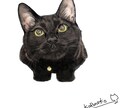 黒猫さんのイラスト描きます リアル画像でシンプルにかっこよく イメージ2