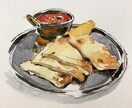 雑誌、ウェブ、メニューに載せる食べ物を描きます 飲食店のメニュー、レシピ、カードに載せる手描き風イラスト イメージ9