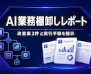 AIで効率化できる業務を棚卸しします 改善案3件と具体的な実行手順をレポートします イメージ1