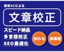 AIと人による丁寧な校正を行います WEBやブログ用に、SEOにも対応しています。 イメージ1