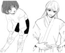 画風幅広く対応！落書きテイストで描きます 【2名まで基本料金込み】創作・小説の挿絵のワンポイントも☺︎ イメージ3