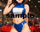 レースクイーン風の高品質イラストを制作します 広告やSNSに映え商用利用OK!爽やかなアニメ風イラスト イメージ2