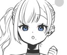 シンプルなアイコン描きます 白黒＋瞳カラーのアイコンです。＋料金で髪・服の彩色承ります。 イメージ2