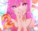 かわいいキラキラな女の子描きます 記念イラスト、1枚絵など用途に合わせて描きます イメージ2