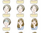 ブログ用アイコ作成します 手描きタッチのアイコン+表情別のカット イメージ2