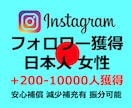 インスタグラムの日本人女性フォロワー獲得します instagram日本人のフォロワーを200-5000人獲得 イメージ1