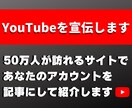 月間50万PVのサイトでYouTubeを宣伝します ブログ歴4年のプロライターが情報を惜しみなく渾身の記事を執筆 イメージ1