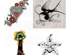 タトゥーデザイン作ります タトゥーアーティストが描く＊繊細ラインのオリジナルデザイン イメージ5