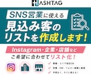 SNS営業に使える見込み客のリストを作成します Instagram・企業・店舗などご希望に合わせてリスト化 イメージ1
