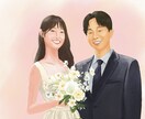 ウェディング等で使用できる似顔絵描きます クレヨン風のリアルなタッチで似顔絵を描きます イメージ1