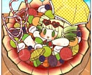 デフォルメイラスト描きます デフォルメの人間(全身)＋α(お好きなモチーフ)のイラスト イメージ7