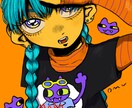 個性的でカラフルなイラストを描きます 個性的で可愛いイラストをご提示します！ イメージ1