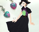 民族衣装・ファッションイラスト・細かい模様描きます 晴れ着の思い出をイラストにしませんか？ イメージ4