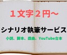 あなたが考えた物語を綺麗な日本語で綴ります シナリオライターが1文字2円（条件付き1円）で対応 イメージ1