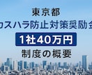 東京限定！40万円！カスハラ対策奨励金書類作ります 6月申請開始！東京都内の事業者限定支給の奨励金申請支援 イメージ1