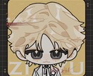 バッジイラスト★1日素速出ます ★四角形と丸形バストアップミニアイコン選んでください イメージ2