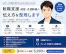転職支援　経歴、志望動機の伝え方を整理します ネガティブな理由を前向きに伝えるお手伝いをします イメージ1